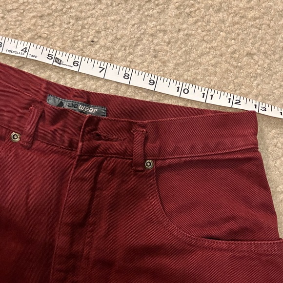 Chic High Rise Red Jeans for Women - Picture 5 of 10